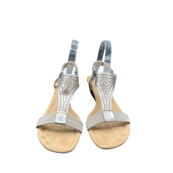 🖤 Natural Reflections Black Thong Slide Sandals Women 9 Comfort Casual Summer - Picture 2 of 5